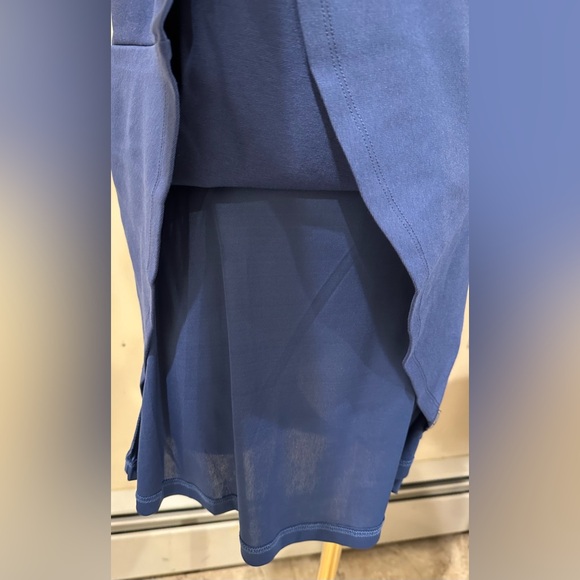 Lulus NWT Blue Mini/Midi Cold Shoulder Sleeveless Fit And Flare Dress Sz XS. - Picture 9 of 16